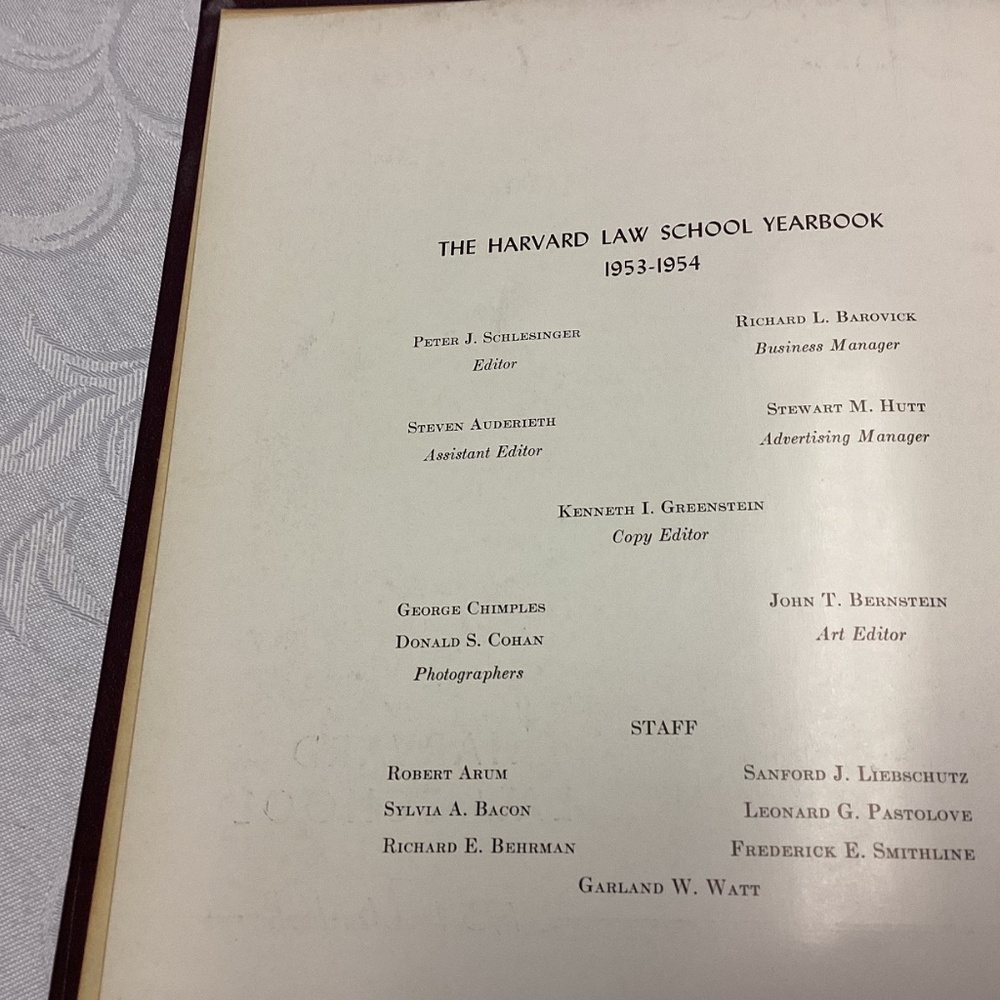 VINTAGE 1954. HARVARD  LAW SCHOOL. /YEAR BOOK - Picture 9 of 10